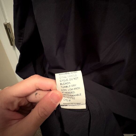 SHEIN Never Been Worn Lapel Neck Double Button Belted Trench Coat S Navy Blue - Picture 13 of 14